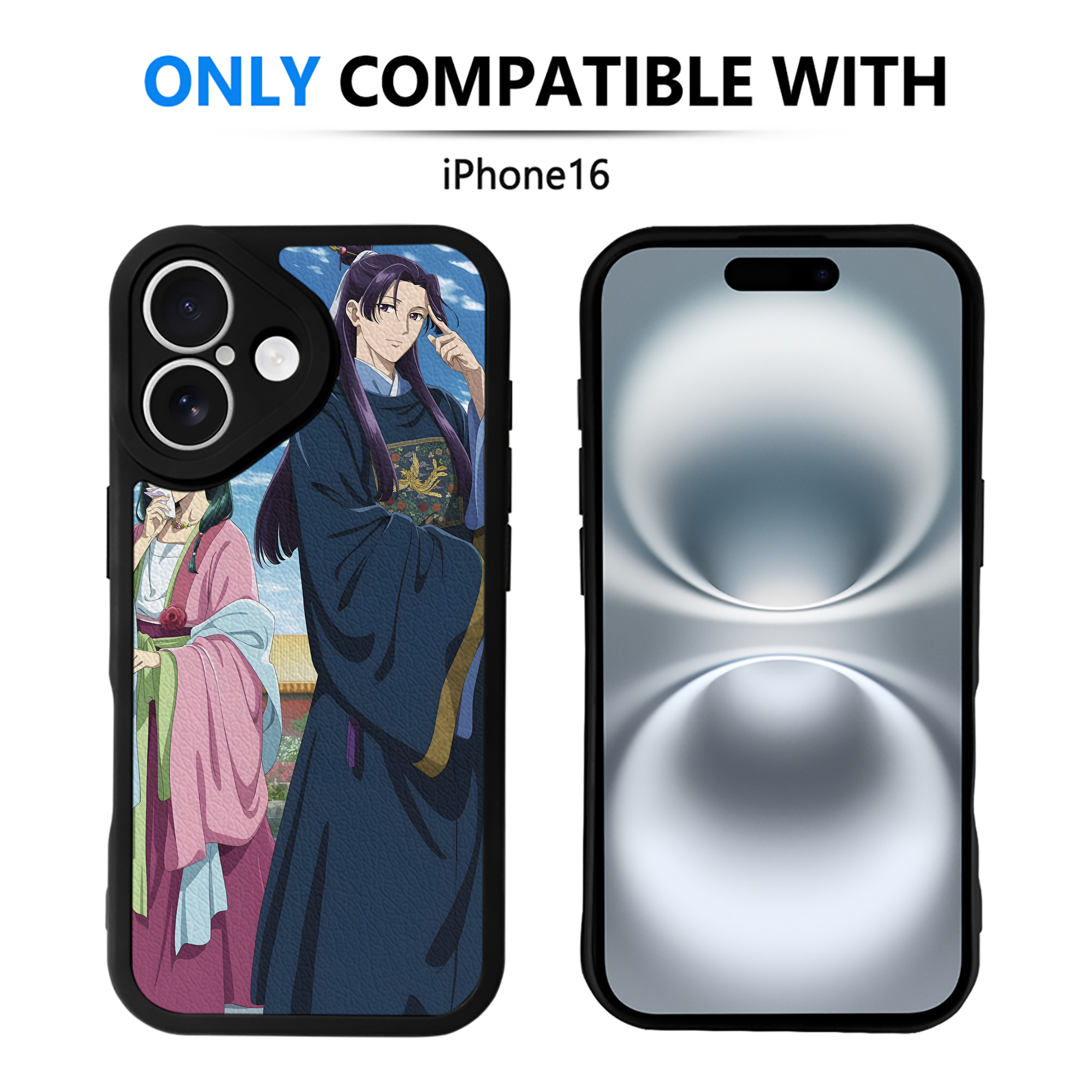 （画像用） 薬屋のひとりごと The Apothecary Diaries 【iPhone 16シリーズ対応】シリコンスマホケース（レザー調） 材質：シリコン